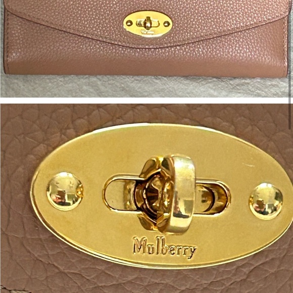 MULBERRY Darley Continental Wallet Small Grain Leather in Blush - Picture 3 of 7